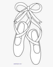 Ballerina Clipart Ribbon - Ballet Shoes Clipart Black And White, HD Png Download, Transparent PNG