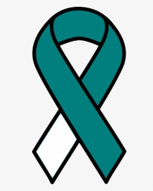 Cervical Cancer Ribbon Clip Arts - Thyroid Cancer Ribbon Svg, HD Png Download, Transparent PNG
