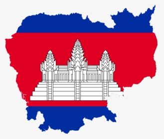 Cambodia Flag Map, HD Png Download, Transparent PNG