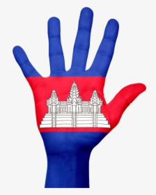Cambodia Flag Hand, HD Png Download, Transparent PNG