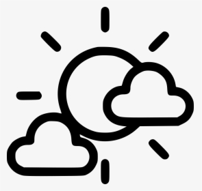 Cloud Clouds Sun Cloudy - Sunny And Cloudy Icon, HD Png Download, Transparent PNG