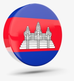 Glossy Round Icon 3d - Cambodia Flag Round Png, Transparent Png, Transparent PNG