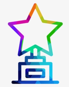 Icon Of Star On Top Of Award - Stars Vector Black And White, HD Png Download, Transparent PNG
