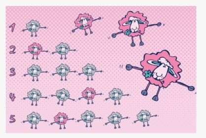Counting Sheep Rectangular Picture   Class - Cartoon, HD Png Download, Transparent PNG