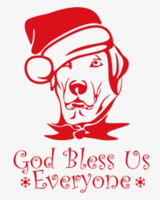 Dog, Santa, Hat, Winter, Christmas, Animal, Pet, Xmas - Christmas Dog Vector Free, HD Png Download, Transparent PNG