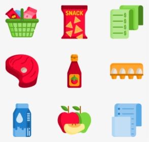 Grocery - Snacks Flat Icon Png Transparent, Png Download, Transparent PNG