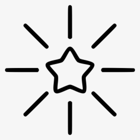 Transparent Star Shine Png - Shooting Star Clipart Black And White, Png Download, Transparent PNG