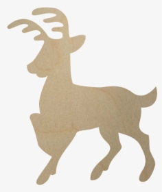 Wooden Reindeer Cutout Shape - Elk, HD Png Download, Transparent PNG