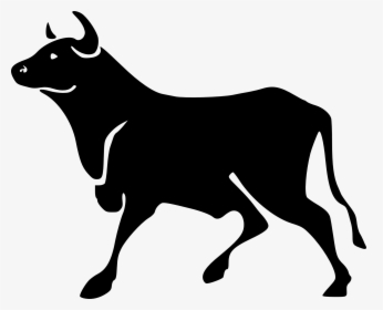 Bull Cattle Clip Art - Transparent Background Bull Silhouette, HD Png Download, Transparent PNG