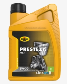 1 L Bottle Kroon Oil Presteza Msp 5w - Presteza Msp 5w 30, HD Png Download, Transparent PNG