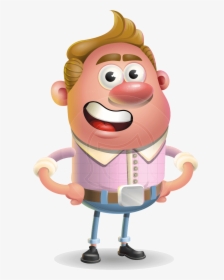 Vector Clay Business Man Cartoon Character Design Aka - Cartoon With Blond Hair Male, HD Png Download, Transparent PNG