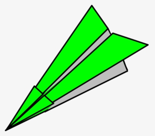Paper Plane, Green, Airplane, Origami, Toy, Fly, Flight - Paper Airplane Clipart Gif, HD Png Download, Transparent PNG
