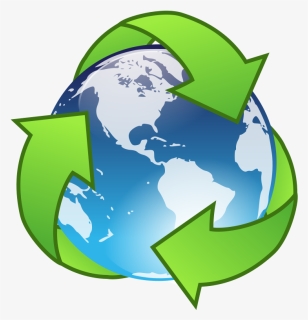 Recycle, Green, Earth, Environment, Ecology - Earth Recycle Clipart, HD Png Download, Transparent PNG