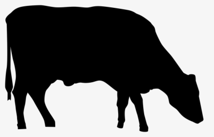 Silhouette, Cow, Animal, Farm, Symbol, Beef, Bull, - Cow Grazing Silhouette Png, Transparent Png, Transparent PNG