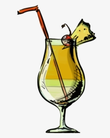 Cocktail Clipart Holiday Cocktail Party - Piña Colada Vector .png, Transparent Png, Transparent PNG