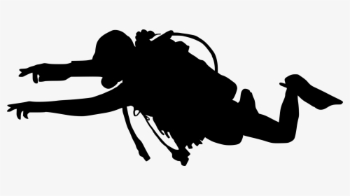 Scuba Diver Silhouette Vector Png, Transparent Png, Transparent PNG