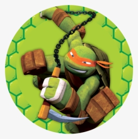 Ninja Turtles, Toppers Or Free Printable Candy Bar - Tmnt 2012 Mikey, HD Png Download, Transparent PNG