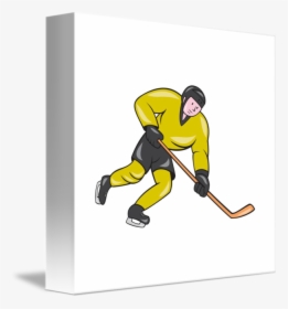 Clip Art Hockey Player Cartoons - Cartoon Hockey Player Skating, HD Png Download, Transparent PNG