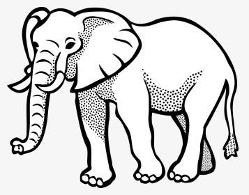 Elephant In Line Art, HD Png Download, Transparent PNG