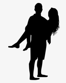 Ice Hockey Sports Silhouette Goaltender - Transparent Silhouette Man Woman, HD Png Download, Transparent PNG