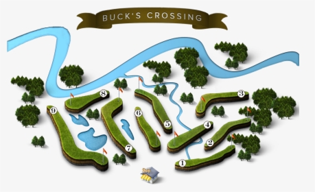 Buck S Crossing Course Layout - Tree, HD Png Download, Transparent PNG
