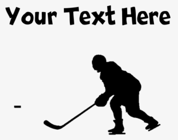 Hockey Player Silhouette Shirt - College Ice Hockey, HD Png Download, Transparent PNG