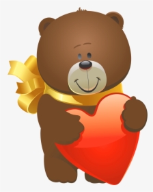 Valentines Teddy Bear Png - Valentines Day Bear Clipart, Transparent Png, Transparent PNG
