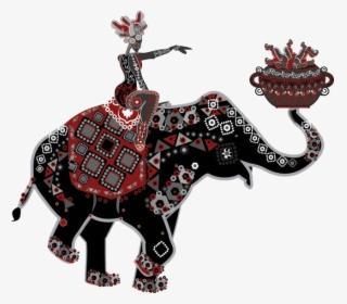 Indian Elephant Drawing Clip Art - Decoration Outline Images In Elephant, HD Png Download, Transparent PNG