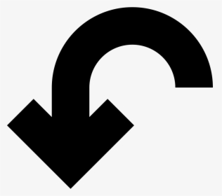 Curved Arrow Pointing Down, HD Png Download, Transparent PNG