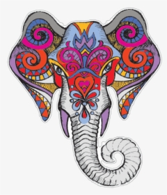 Patterned Drawing At Getdrawings - Indian Elephant Head Art, HD Png Download, Transparent PNG