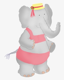 Summer Elephant Clip Art - Cartoon, HD Png Download, Transparent PNG