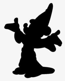 Sorcerer Mickey Mouse - Mickey Mouse Fantasia Silhouette, HD Png Download, Transparent PNG