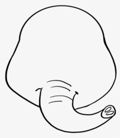 How To Draw Baby Elephant - Line Art, HD Png Download, Transparent PNG
