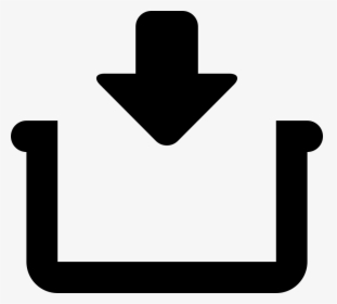 Arrow Pointing Down A Container - Box With Arrow Pointing Down, HD Png Download, Transparent PNG