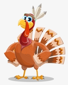 Indian Turkey Cartoon Vector Character Aka Snoody The - Happy Turkey With Thumbs Up, HD Png Download, Transparent PNG