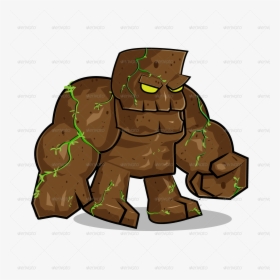 Giant Stone Monster - Lava Monster Cartoon Png, Transparent Png, Transparent PNG