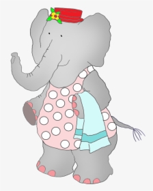Elephant In Swim Suit - Elephant In Swimsuit, HD Png Download, Transparent PNG