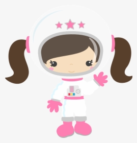 Clipart Girl Astronaut - Girl Astronaut Clipart, HD Png Download, Transparent PNG