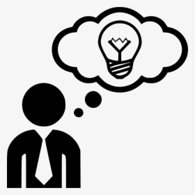 Idea Think Thinking Man Svg Png Icon Download - Transparent Person Thinking Clipart, Png Download, Transparent PNG