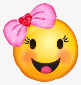 Transparent Carita Feliz Png - Happy Face Girl Emoji, Png Download, Transparent PNG