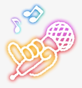 Neon Music Starlight Luminous Colorful Effect Lightning - Neon Musical Notes Png, Transparent Png, Transparent PNG