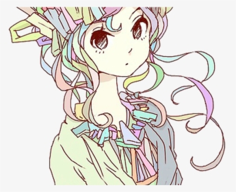 Transparent Kawaii Anime Png - Colorful Line Art Anime, Png Download, Transparent PNG