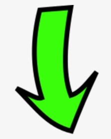 Green Arrows Clipart - Arrow Pointing Down Clipart, HD Png Download, Transparent PNG
