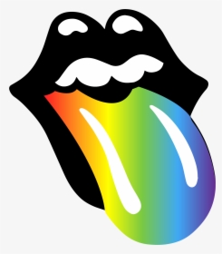 Rainbow Tongue Lips Mouth Pride Gay Lesbian Bi - Cool Rolling Stones Tongues, HD Png Download, Transparent PNG