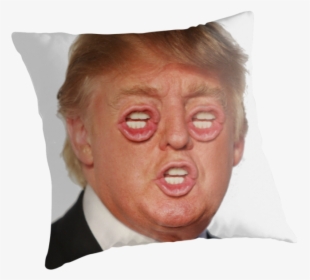 Donald Trump Nose Cushion Throw Pillows - Donald Trump Funny Face, HD Png Download, Transparent PNG