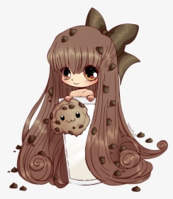 Transparent Chocolate Milk Clipart - Cute Food Anime Girl, HD Png Download, Transparent PNG