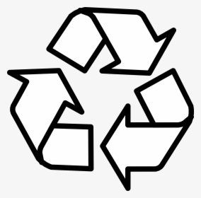 Recycling Symbol Outline Clip Art - Recycling Sign Black And White, HD Png Download, Transparent PNG