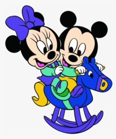 Baby Mickey & Minnie Rocking Horse - Baby Love Mickey And Minnie Mouse, HD Png Download, Transparent PNG