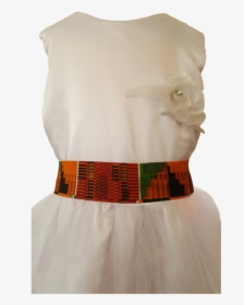 Novarena Kente Ankara African Print Girls White Dresses - One-piece Garment, HD Png Download, Transparent PNG