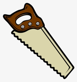 Saw, Wood, Cut, Tools, Hand Tool, Handle, Teeth, Tooth - Saw Clipart, HD Png Download, Transparent PNG